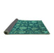 Sideview of Oriental Turquoise Traditional Rug, abs5111turq