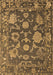 Machine Washable Oriental Brown Traditional Rug, wshabs5111brn