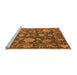 Sideview of Machine Washable Oriental Orange Traditional Area Rugs, wshabs5111org