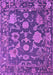 Machine Washable Oriental Purple Traditional Area Rugs, wshabs5111pur