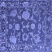 Square Machine Washable Oriental Blue Traditional Rug, wshabs5111blu