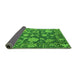 Sideview of Oriental Green Traditional Rug, abs5111grn