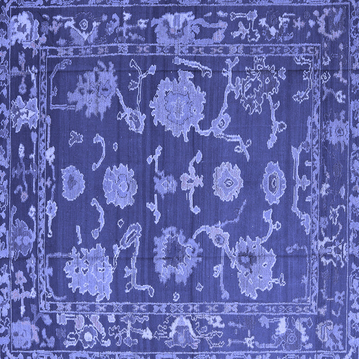Square Oriental Blue Traditional Rug, abs5111blu