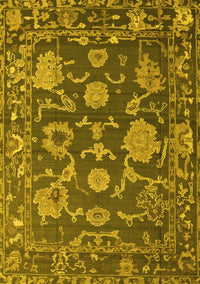 Oriental Yellow Traditional Rug, abs5111yw