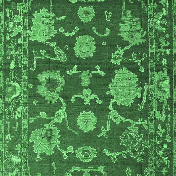 Oriental Emerald Green Traditional Rug, abs5111emgrn
