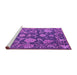 Sideview of Machine Washable Oriental Purple Traditional Area Rugs, wshabs5111pur