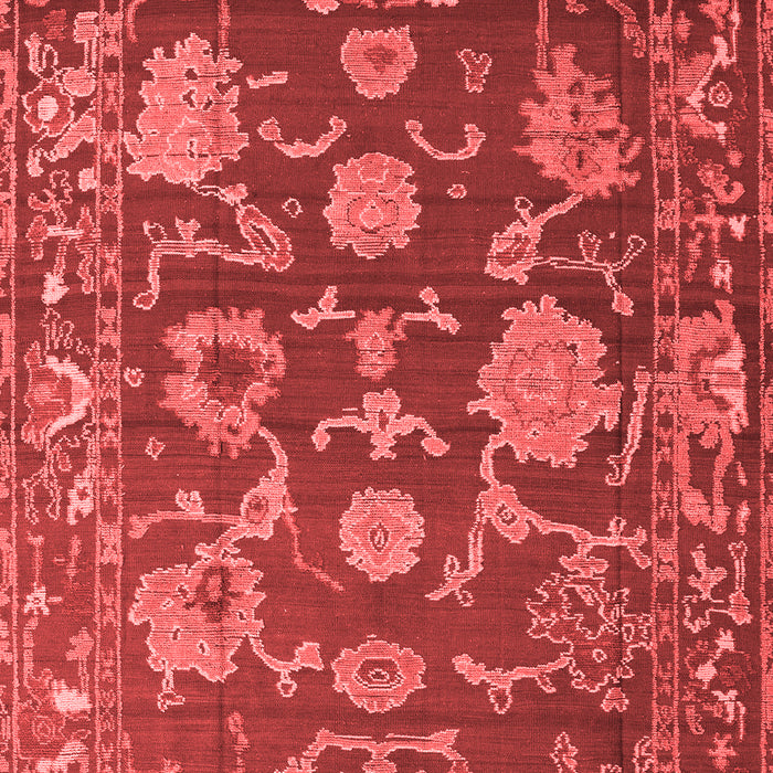 Machine Washable Oriental Red Traditional Rug, wshabs5111red