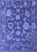 Machine Washable Oriental Blue Traditional Rug, wshabs5111blu