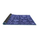 Sideview of Oriental Blue Traditional Rug, abs5111blu