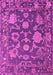 Machine Washable Oriental Pink Traditional Rug, wshabs5111pnk