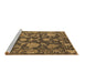 Sideview of Machine Washable Oriental Brown Traditional Rug, wshabs5111brn
