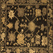 Square Abstract Brown Modern Rug, abs5112brn