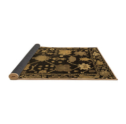 Sideview of Abstract Brown Modern Rug, abs5112brn