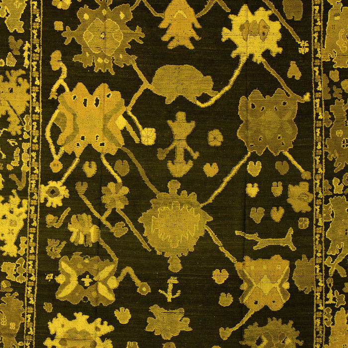 Abstract Yellow Modern Rug, abs5112yw