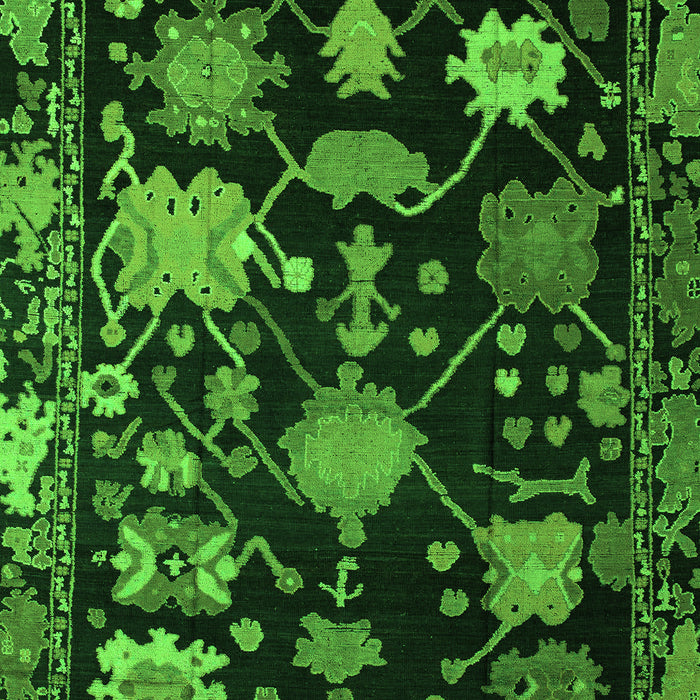 Machine Washable Abstract Green Modern Area Rugs, wshabs5112grn