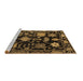 Sideview of Machine Washable Abstract Brown Modern Rug, wshabs5112brn