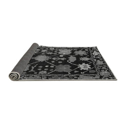 Sideview of Abstract Gray Modern Rug, abs5112gry