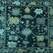 Square Abstract Light Blue Modern Rug, abs5112lblu