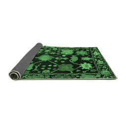 Sideview of Abstract Emerald Green Modern Rug, abs5112emgrn