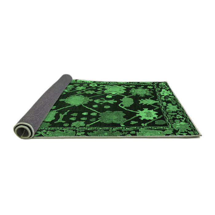 Sideview of Abstract Emerald Green Modern Rug, abs5112emgrn
