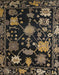 Abstract Dark Gold Brown Modern Rug, abs5112