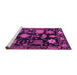 Sideview of Machine Washable Abstract Pink Modern Rug, wshabs5112pnk