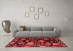 Modern Red Washable Rugs