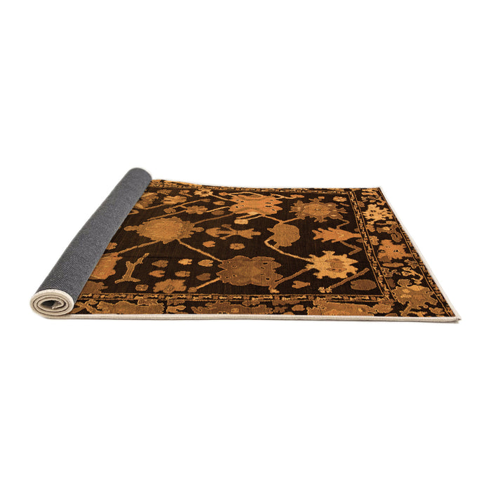 Sideview of Abstract Orange Modern Rug, abs5112org