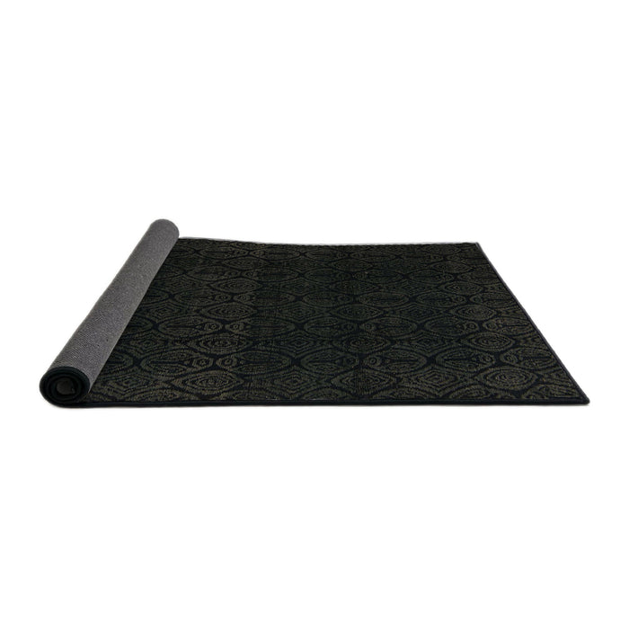 Sideview of Abstract Black Modern Rug, abs5113