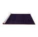 Sideview of Machine Washable Abstract Purple Modern Area Rugs, wshabs5113pur