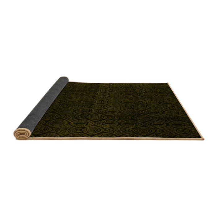 Sideview of Abstract Yellow Modern Rug, abs5113yw
