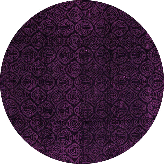 Round Abstract Pink Modern Rug, abs5113pnk
