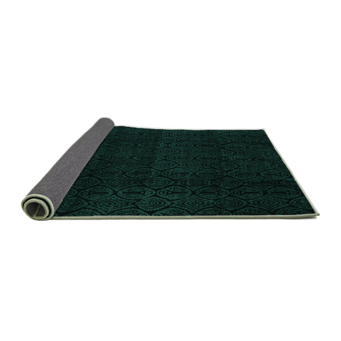 Sideview of Abstract Turquoise Modern Rug, abs5113turq