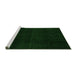 Sideview of Machine Washable Abstract Green Modern Area Rugs, wshabs5113grn