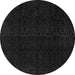 Round Machine Washable Abstract Gray Modern Rug, wshabs5113gry