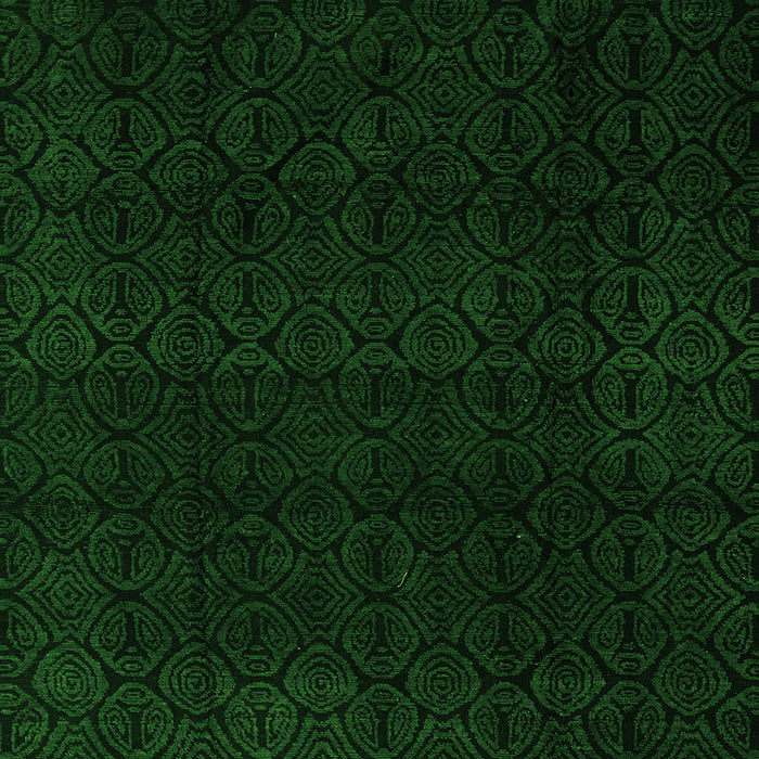 Square Machine Washable Abstract Green Modern Area Rugs, wshabs5113grn