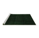 Sideview of Machine Washable Abstract Emerald Green Modern Area Rugs, wshabs5113emgrn