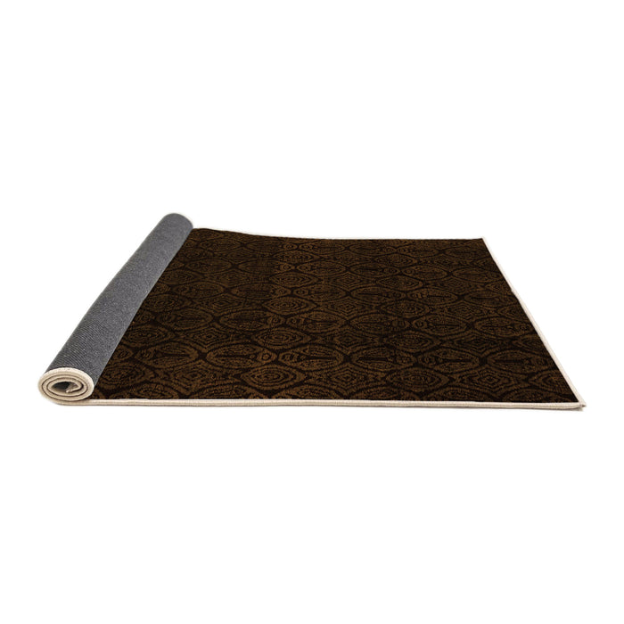 Sideview of Abstract Orange Modern Rug, abs5113org