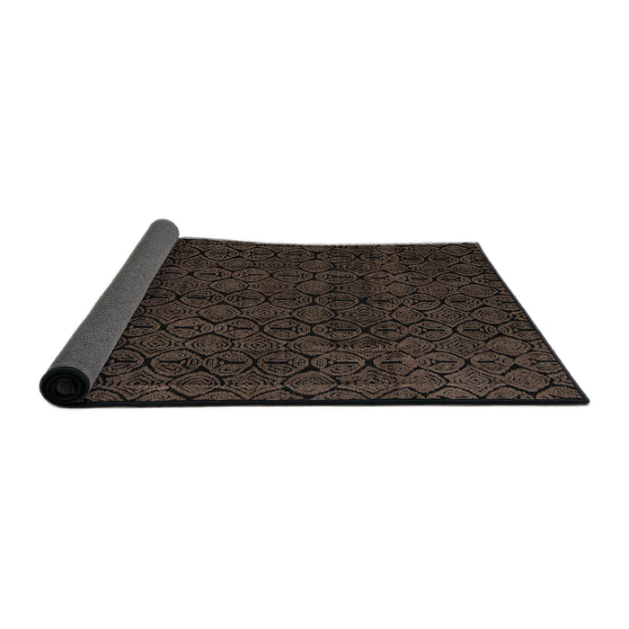 Sideview of Abstract Coffee Brown Modern Rug, abs5114