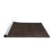 Sideview of Machine Washable Abstract Coffee Brown Rug, wshabs5114