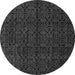 Round Abstract Gray Modern Rug, abs5114gry