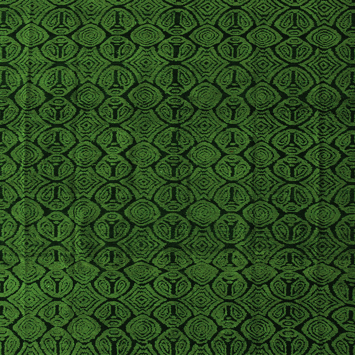 Square Machine Washable Abstract Green Modern Area Rugs, wshabs5114grn
