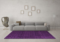 Machine Washable Abstract Purple Modern Rug, wshabs5114pur