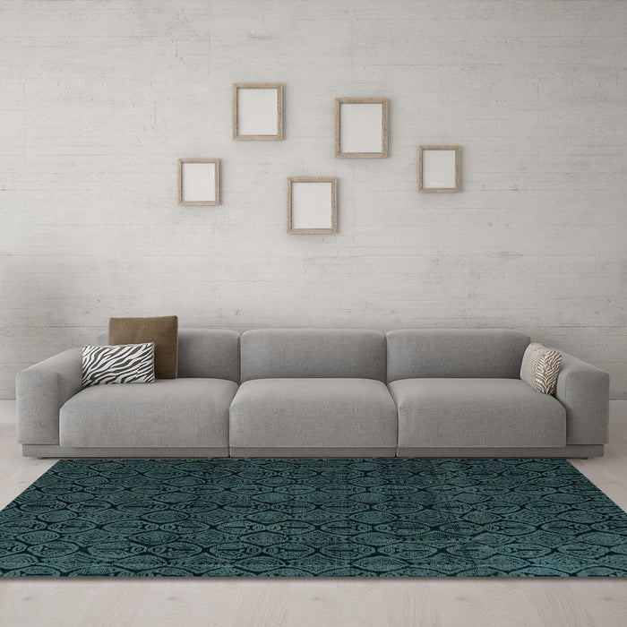 Machine Washable Abstract Light Blue Modern Rug in a Living Room, wshabs5114lblu