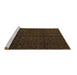 Sideview of Machine Washable Abstract Brown Modern Rug, wshabs5114brn