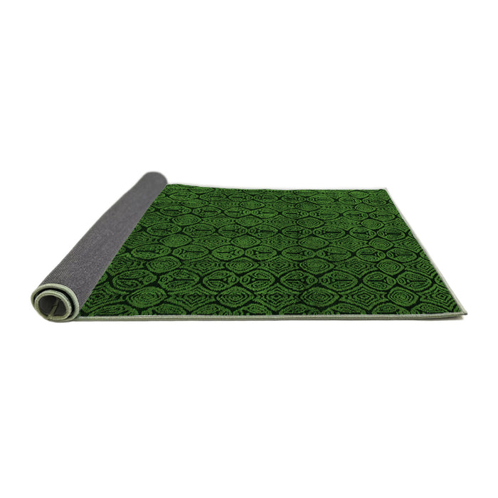 Sideview of Abstract Green Modern Rug, abs5114grn