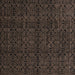 Square Machine Washable Abstract Coffee Brown Rug, wshabs5114