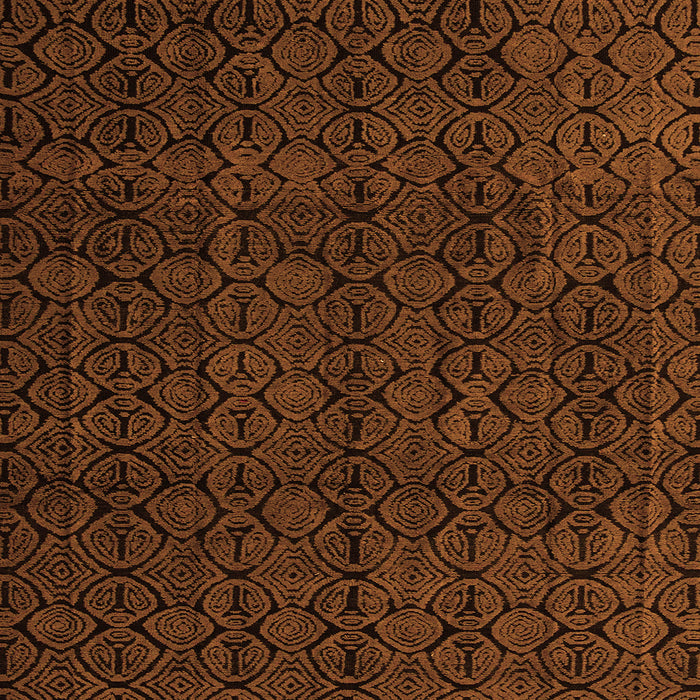 Square Machine Washable Abstract Orange Modern Area Rugs, wshabs5114org