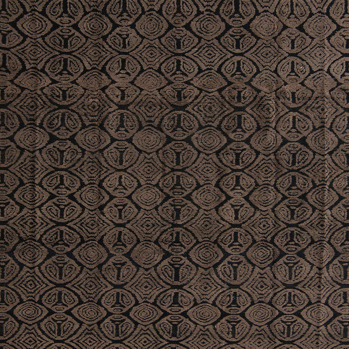 Square Abstract Coffee Brown Modern Rug, abs5114