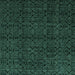 Square Abstract Turquoise Modern Rug, abs5114turq